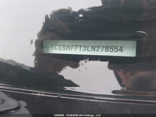 Продаж на аукціоні авто 2020 Dodge Ram 1500, vin: 1C6SRFFT3LN278554, номер лоту: 12566669
