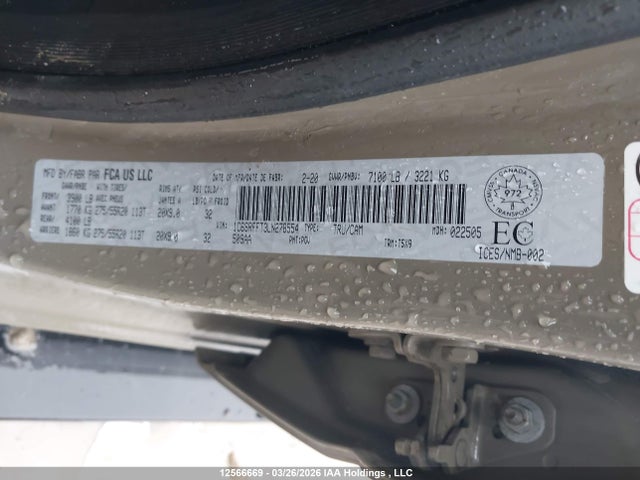 Продаж на аукціоні авто 2020 Dodge Ram 1500, vin: 1C6SRFFT3LN278554, номер лоту: 12566669