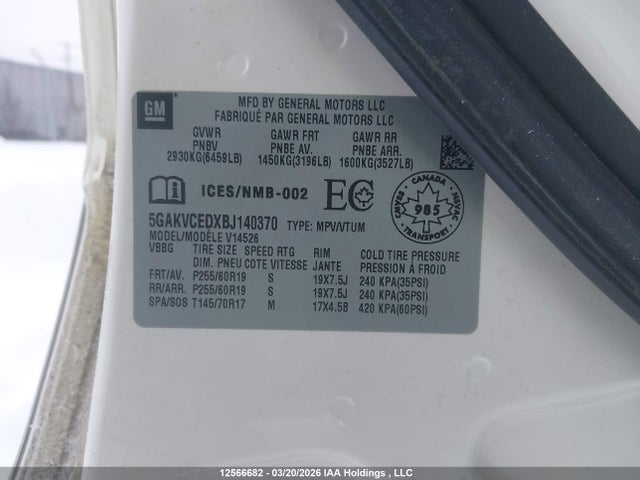 Aukcja sprzedaży 2011 Buick Enclave Cxl, vin: 5GAKVCEDXBJ140370, numer aukcji: 12566682