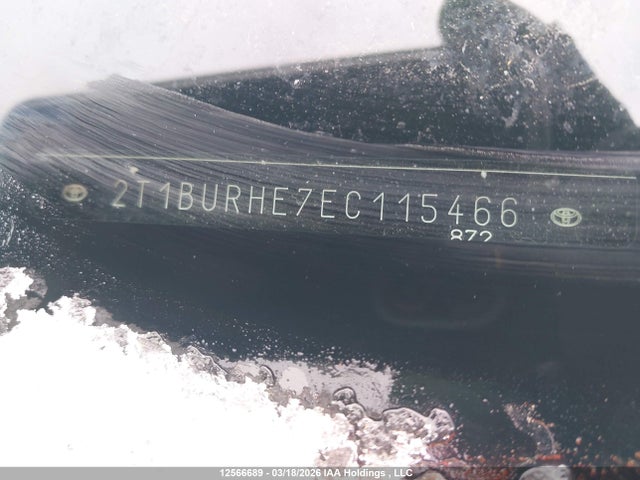 12566689 :رقم المزاد ، 2T1BURHE7EC115466 vin ، 2014 Toyota Corolla L/le/le Pls/prm/s/s Pls مزاد بيع