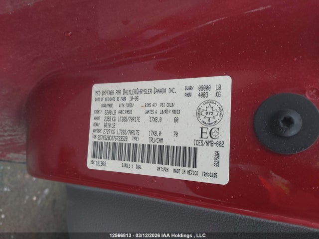 Продажа на аукционе авто 2007 Dodge Ram 2500 Laramie, vin: 3D7KS28C07G733528, номер лота: 12566813
