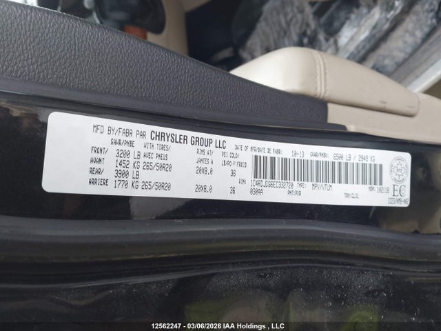 Dodge DURANGO LIMITED 2014 1C4RDJDG6EC332720 Image 17