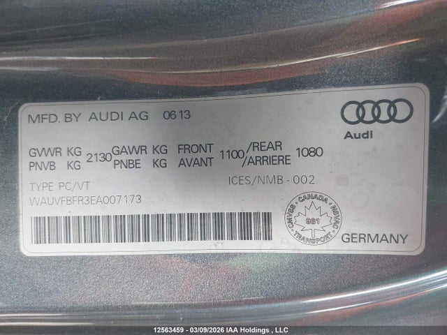 2014 Audi A5 2.0 Technik მანქანა იყიდება აუქციონზე, vin: WAUVFBFR3EA007173, აუქციონის ნომერი: 12563459