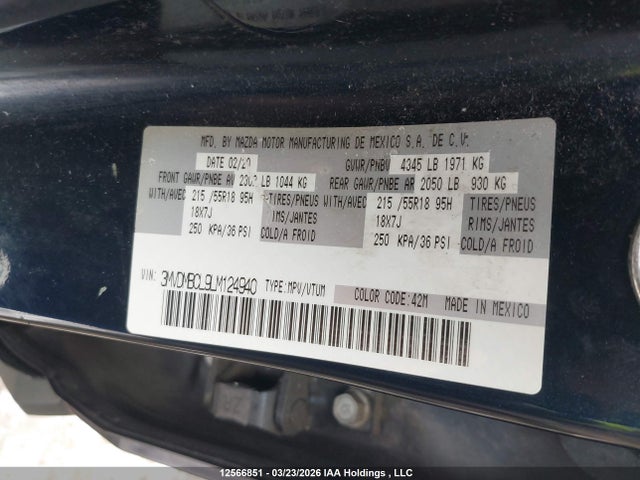 3MVDMBCL9LM124940 Mazda Cx-30 Gs