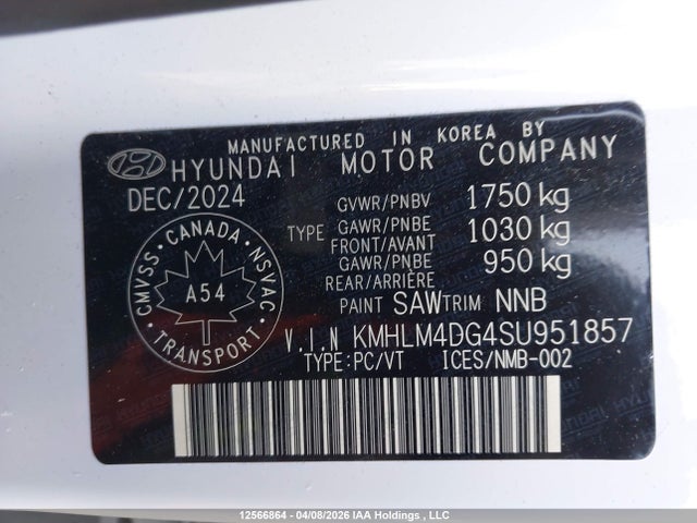 Продаж на аукціоні авто 2025 Hyundai Elantra, vin: KMHLM4DG4SU951857, номер лоту: 12566864