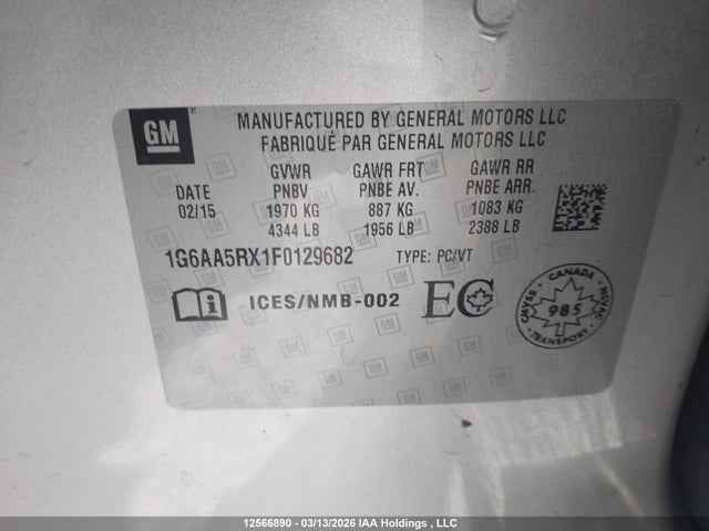 1G6AA5RX1F0129682 Cadillac ATS