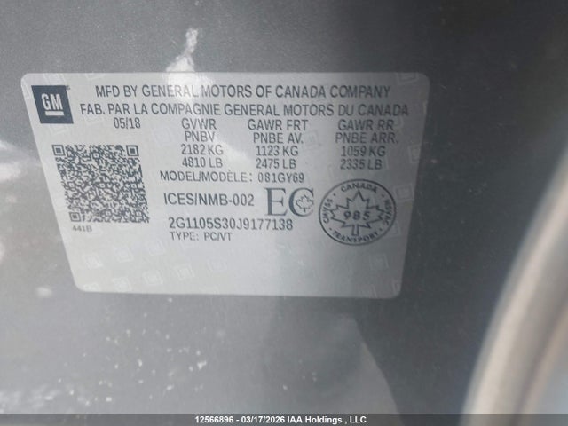 2G1105S30J9177138 Chevrolet IMPALA 1LT