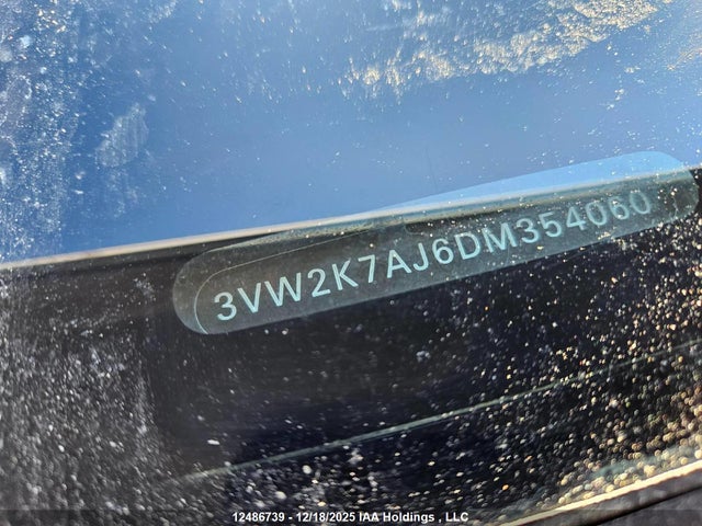 12486739 :رقم المزاد ، 3VW2K7AJ6DM354060 vin ، 2013 Volkswagen Jetta 2.0l Trendline/2.0l Trendline+ مزاد بيع