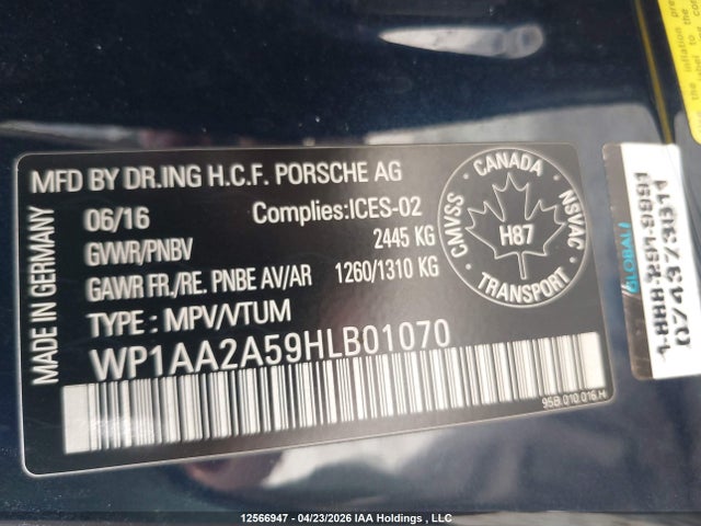 Porsche Macan 2017 WP1AA2A59HLB01070 Image 18