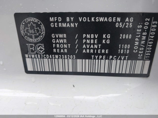 WVWKB7CD4SW238203 Volkswagen Golf R Black Edition