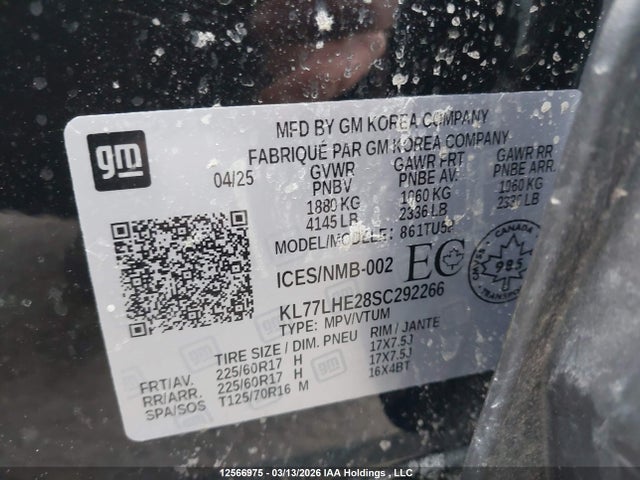 KL77LHE28SC292266 Chevrolet Trax Lt Fwd
