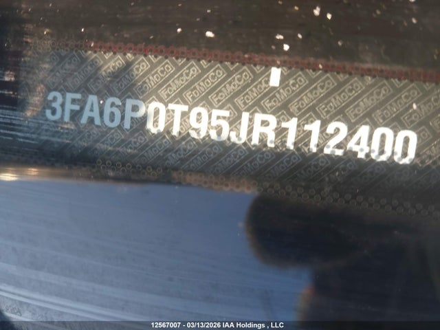 12567007 :رقم المزاد ، 3FA6P0T95JR112400 vin ، 2018 Ford Fusion Se مزاد بيع
