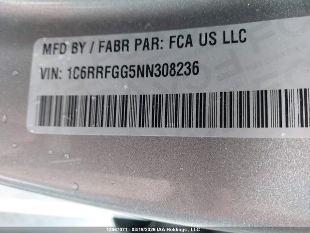 RAM 1500 Tradesman 2022 1C6RRFGG5NN308236 Image 9