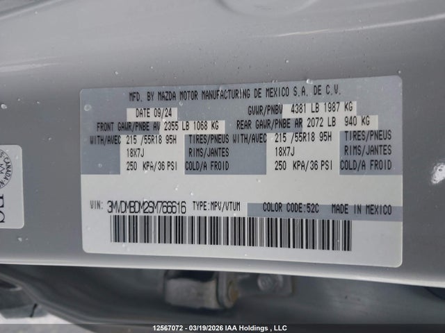 Aukcja sprzedaży 2025 Mazda Cx-30 Gt, vin: 3MVDMBDM2SM766616, numer aukcji: 12567072
