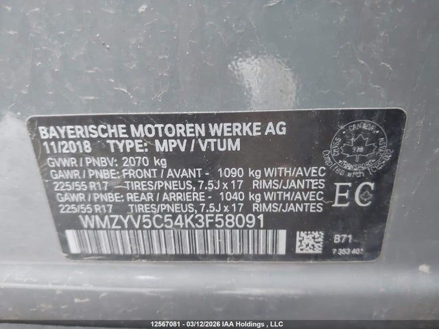 WMZYV5C54K3F58091 Mini Countryman Cooper