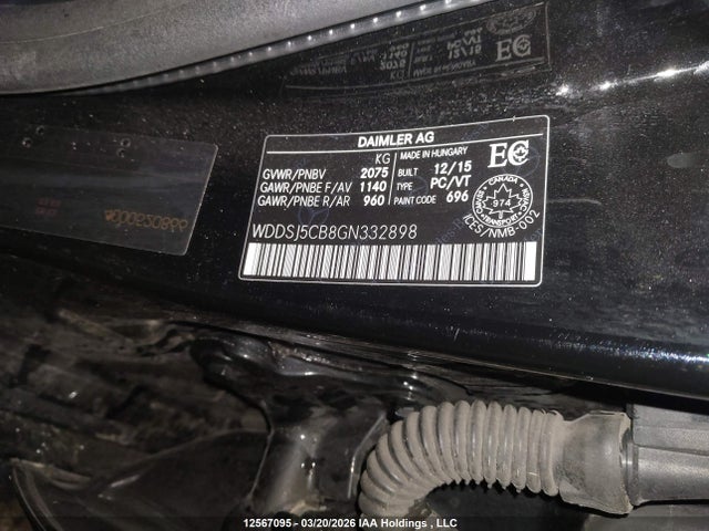 Aukcja sprzedaży 2016 Mercedes-benz Amg Cla 45 4matic, vin: WDDSJ5CB8GN332898, numer aukcji: 12567095