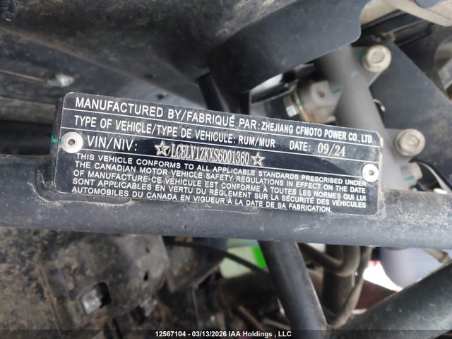 LCELV1ZKXS6001360 Cf Moto Zforce 950 Sport