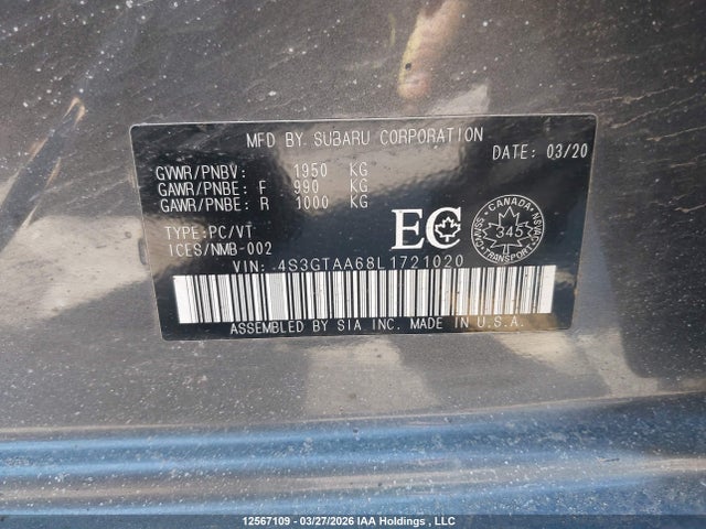 4S3GTAA68L1721020 Subaru Impreza