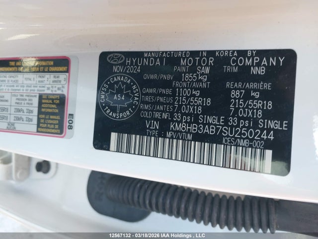 KM8HB3AB7SU250244 Hyundai Kona