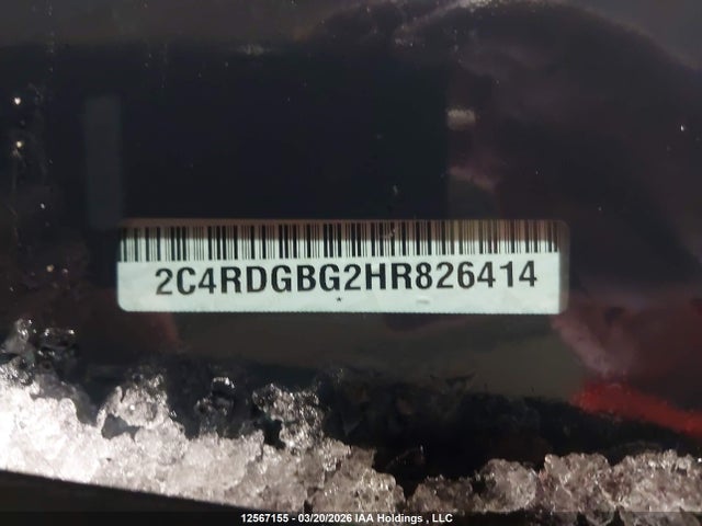 12567155 :رقم المزاد ، 2C4RDGBG2HR826414 vin ، 2017 Dodge Grand Caravan Se مزاد بيع