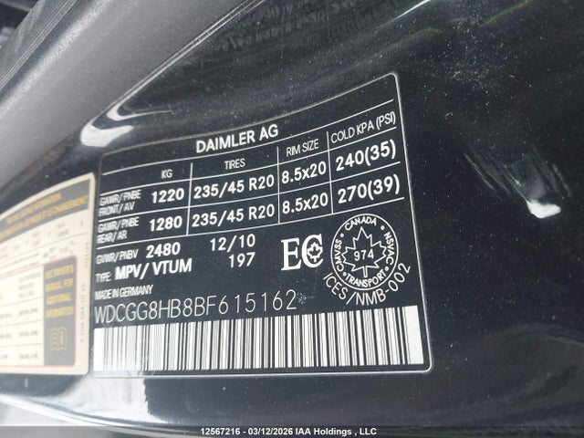 2011 Mercedes-benz Glk 350 4matic მანქანა იყიდება აუქციონზე, vin: WDCGG8HB8BF615162, აუქციონის ნომერი: 12567216