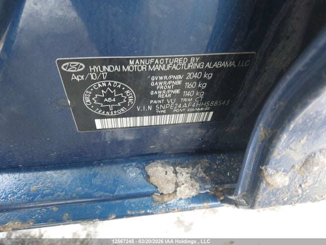 5NPE24AF4HH588543 Hyundai SONATA SE