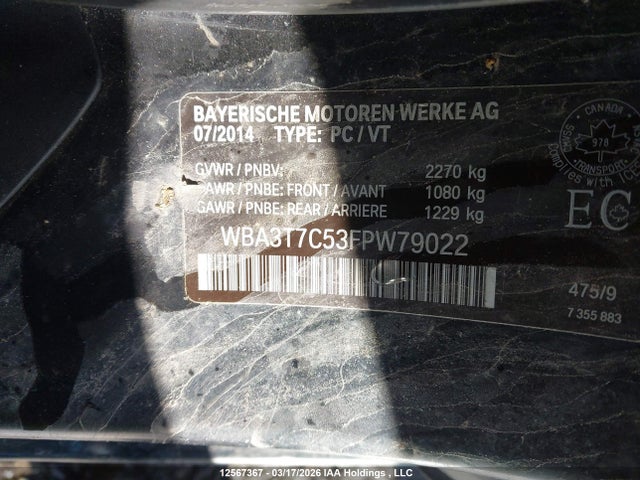 Aukcja sprzedaży 2015 Bmw 435i Xdrive, vin: WBA3T7C53FPW79022, numer aukcji: 12567367