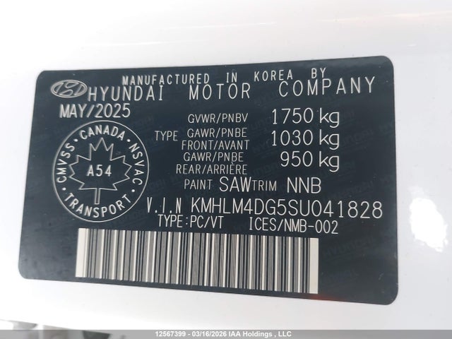KMHLM4DG5SU041828 Hyundai Elantra Sel Sport
