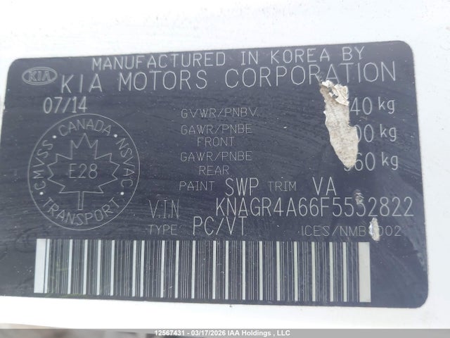 KNAGR4A66F5552822 KIA Optima Sx Turbo