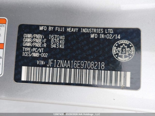 Scion FR-S 2014 JF1ZNAA16E9708218 Image 9