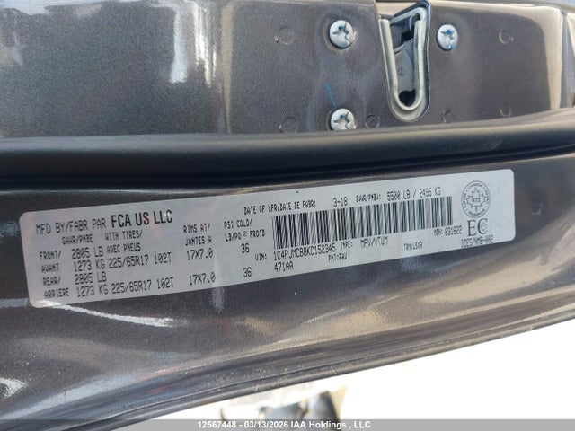Aukcja sprzedaży 2019 Jeep Cherokee, vin: 1C4PJMCB8KD152345, numer aukcji: 12567448