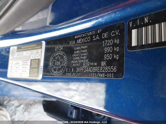3KPF24AD8RE828556 KIA Forte
