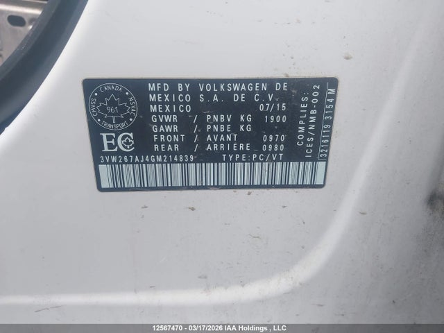 3VW267AJ4GM214839 Volkswagen Jetta