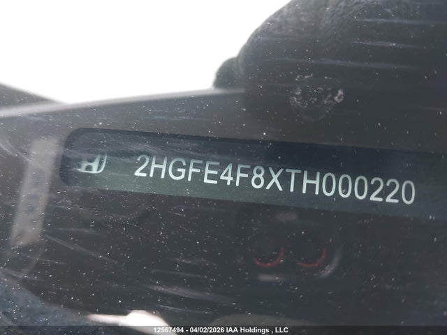 2HGFE4F8XTH000220 Honda Civic