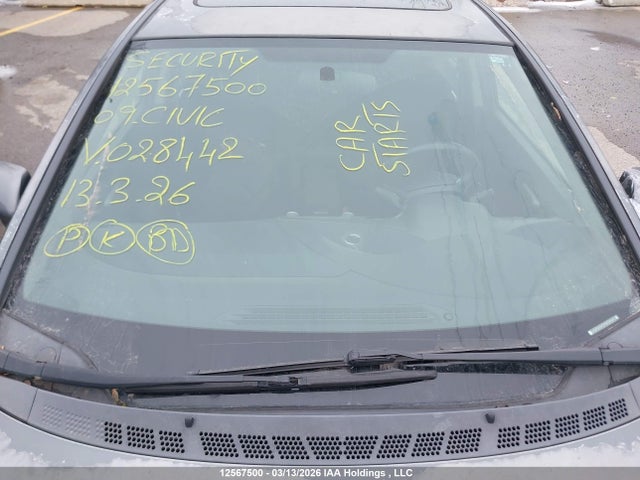12567500 :رقم المزاد ، 2HGFA16619H028442 vin ، 2009 Honda Civic Sport مزاد بيع