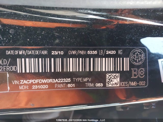 12567535 :رقم المزاد ، ZACPDFDW0R3A22325 vin ، 2024 Dodge Hornet R/t Plus مزاد بيع