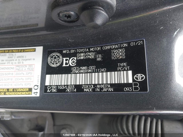 JTNKHMBX9M1111242 Toyota C-hr Limited