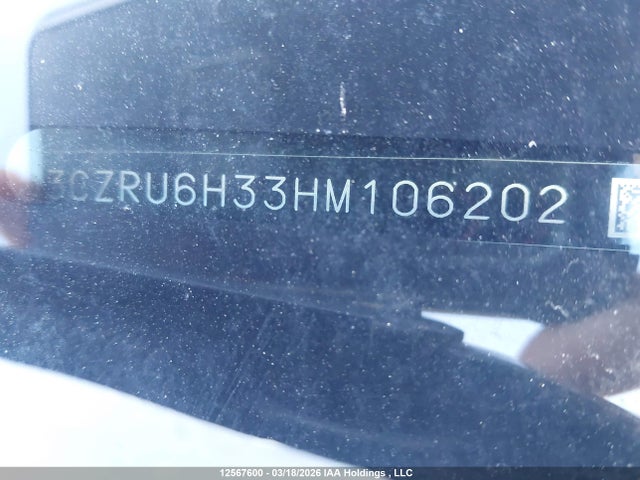 3CZRU6H33HM106202 Honda HR-V LX