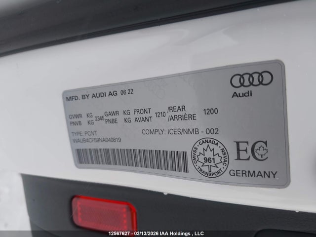 WAUB4CF59NA040819 Audi S5 3.0t Technik