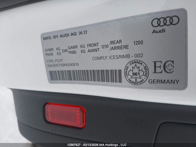 WAUB4CF59NA040819 Audi S5 3.0t Technik