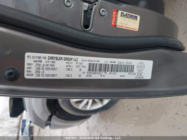 Продаж на аукціоні авто 2013 Dodge Journey Sxt, vin: 3C4PDCCG8DT610217, номер лоту: 12567631
