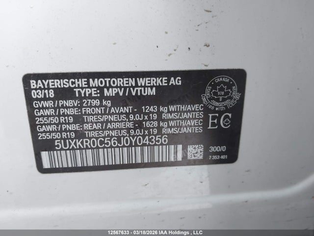 5UXKR0C56J0Y04356 BMW X5 Xdrive35i