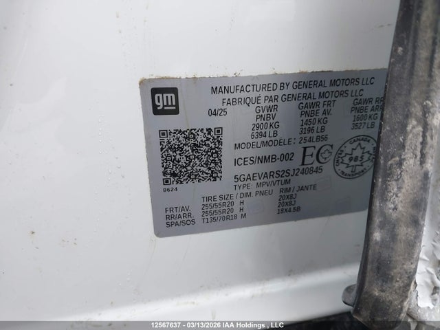 Aukcja sprzedaży 2025 Buick Enclave Preferred, vin: 5GAEVARS2SJ240845, numer aukcji: 12567637