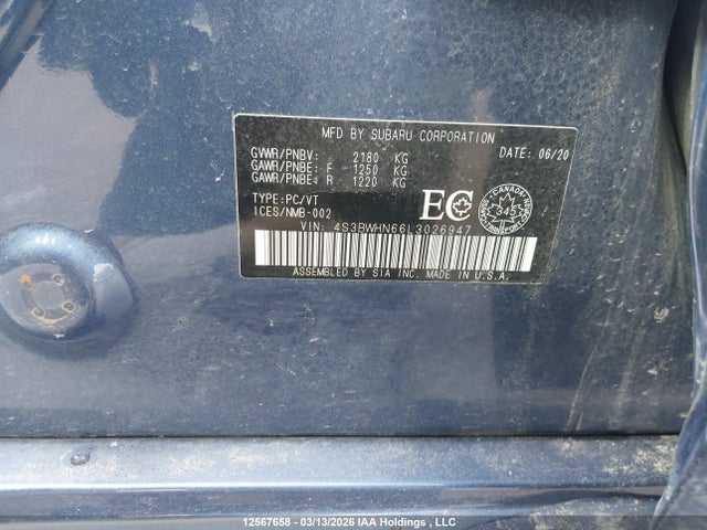 4S3BWHN66L3026947 Subaru Legacy Limited Gt