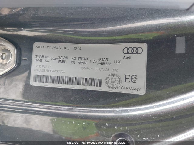 Aukcja sprzedaży 2015 Audi S5 3.0t Technik, vin: WAULGBFR9FA037798, numer aukcji: 12567667