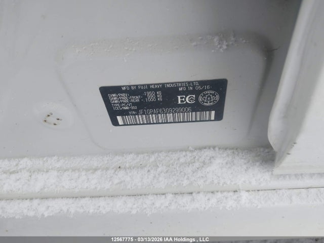 Aukcja sprzedaży 2016 Subaru Impreza Premium Plus, vin: JF1GPAF63G9299006, numer aukcji: 12567775