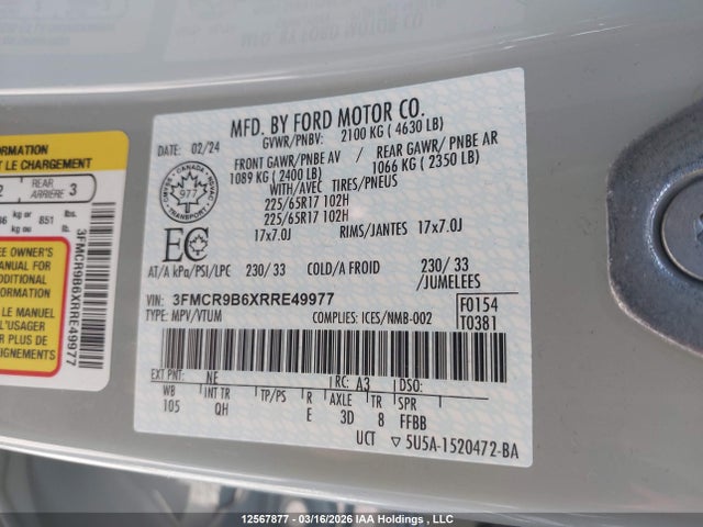 3FMCR9B6XRRE49977 Ford Bronco Sport Big Bend