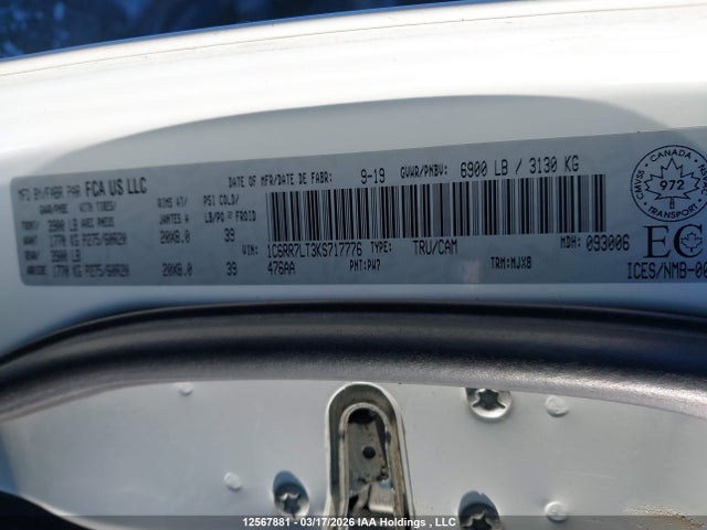 RAM 1500 Classic Slt 2019 1C6RR7LT3KS717776 Image 19