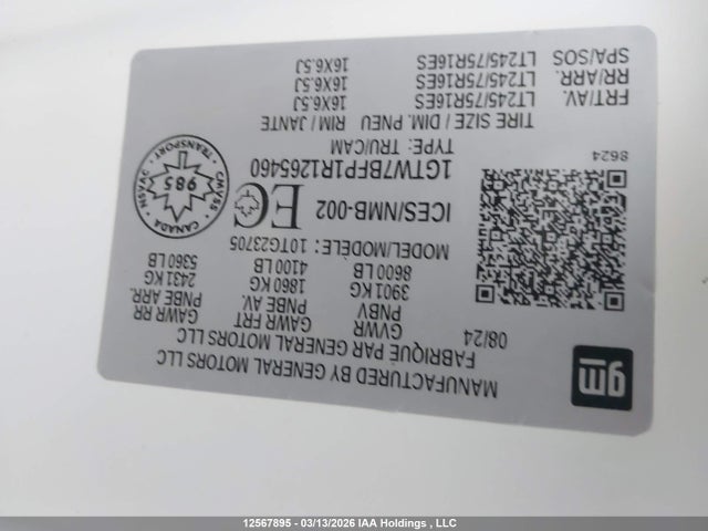 1GTW7BFP1R1265460 GMC Savana G2500