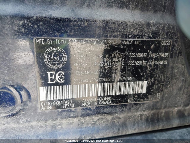 2T3RWRFV8PW177009 Toyota Rav4 Xle/woodland Edition